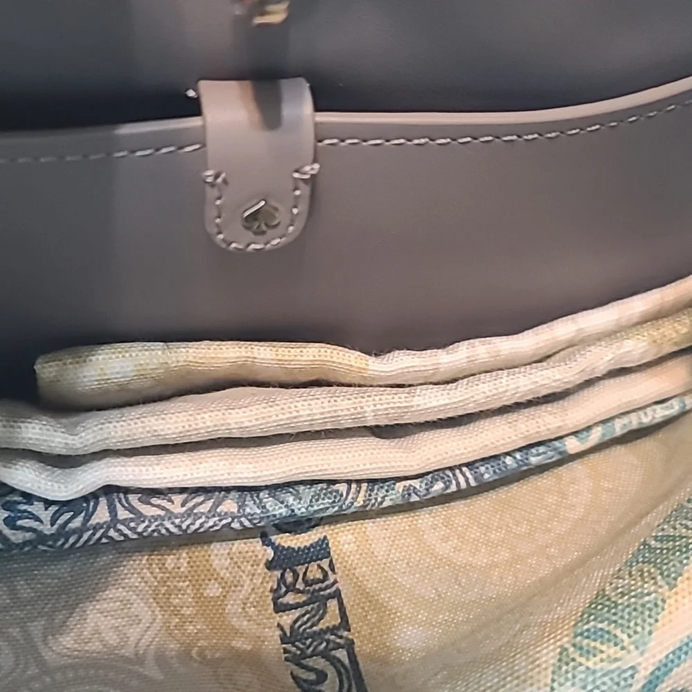 Kate Spade Grey Medium purse With Crossbody Strap